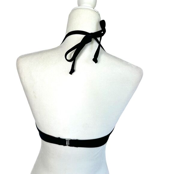 Victoria's Secret Black Swimsuit Bra Bikini Top Halter Underwire Padded 34D - Picture 4 of 7